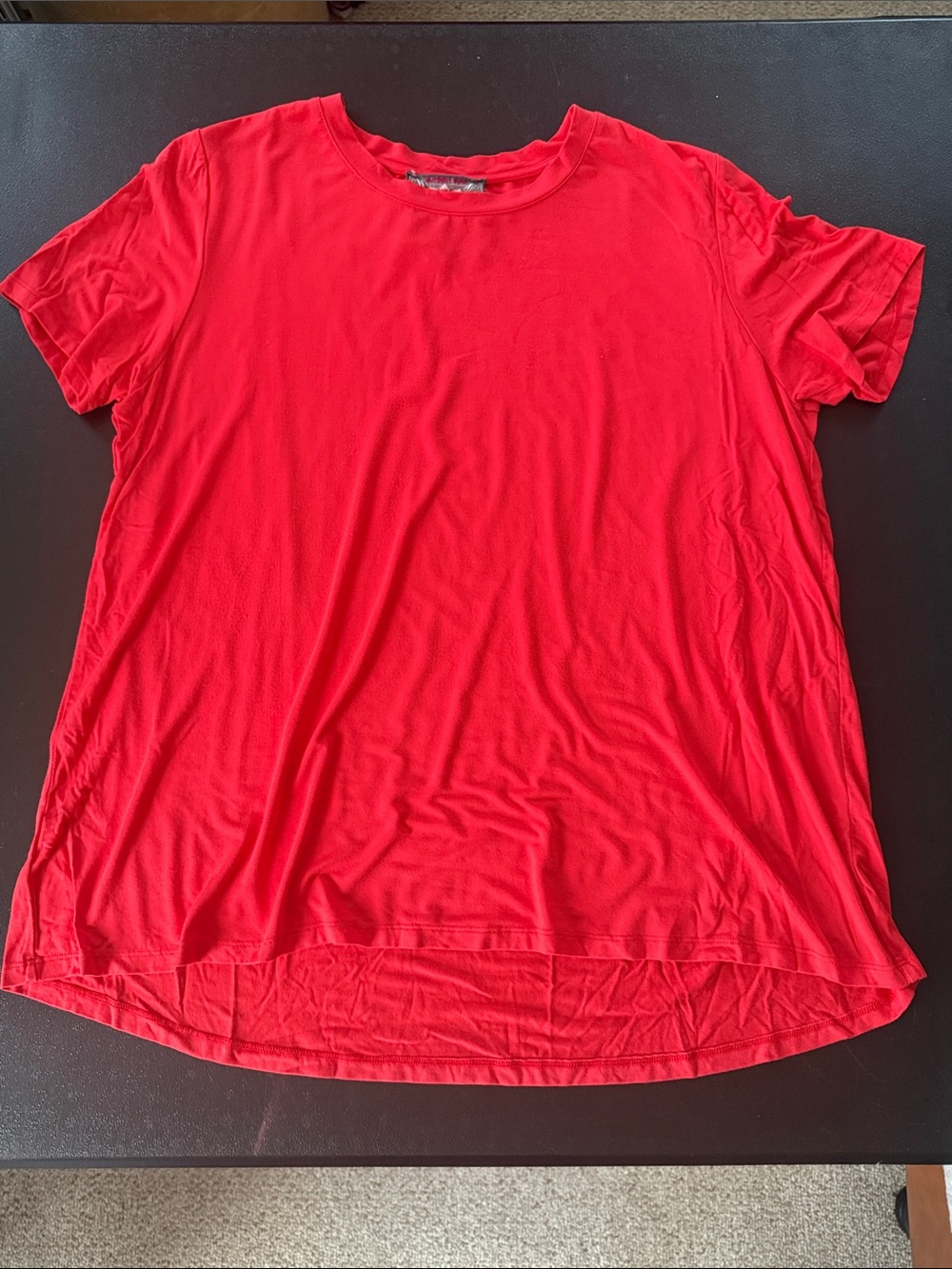 Johnny Was Classic Red Short-Sleeve Crewneck Tee